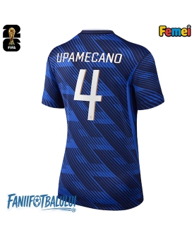 Franța Dayot Upamecano #4 Echipament de Fotbal Replică Mondial 2026 Femei Acasa